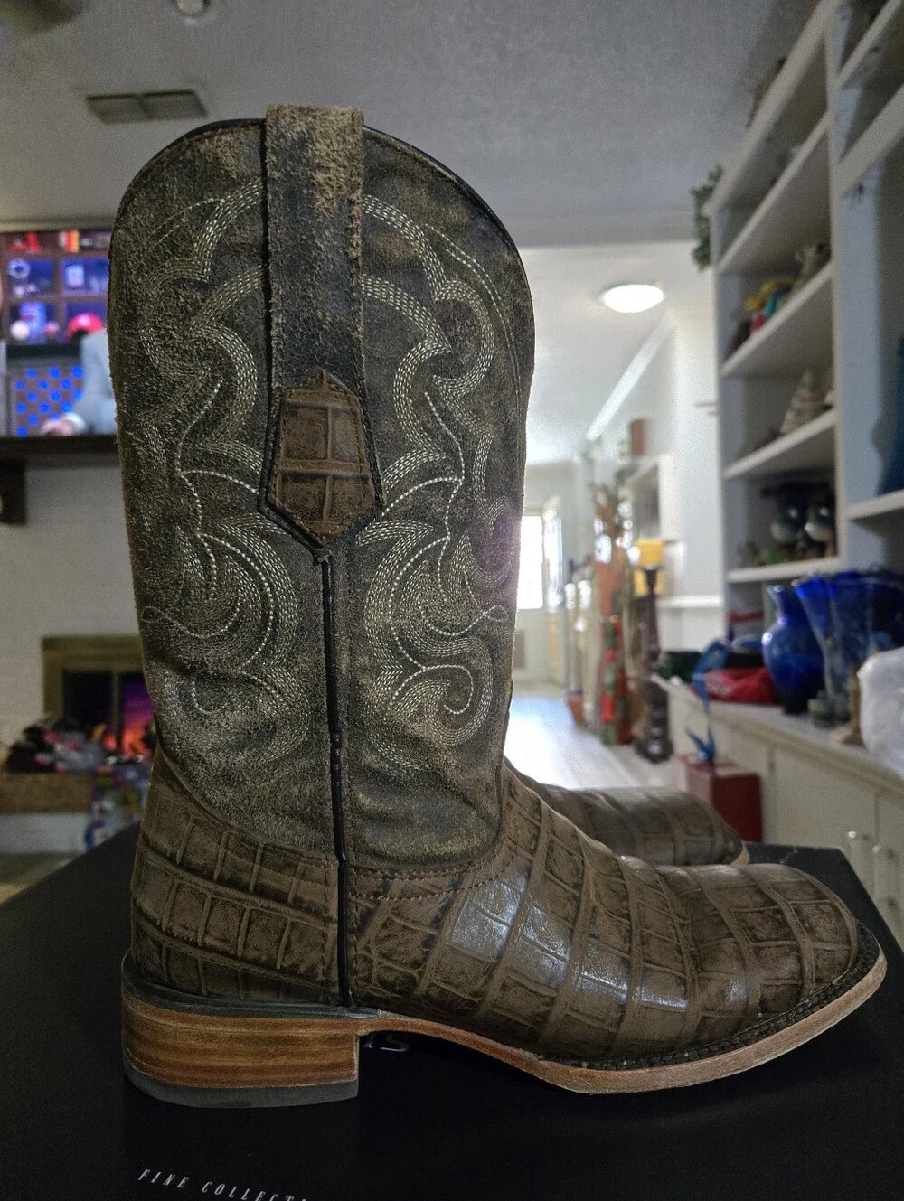Veretta Alligator Western Boot - Mens 8